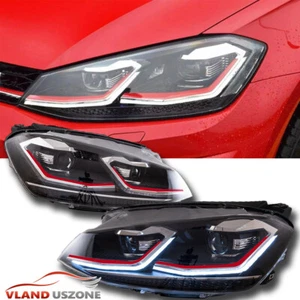 LED Headlights For VW Golf MK7.5 2018-2021 Sequential signal IP67 Waterproof - Picture 1 of 20