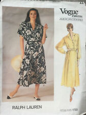 Vogue American Designer Ralph Lauren Sewing Pattern  Loose Fit Blouse Dress S 14