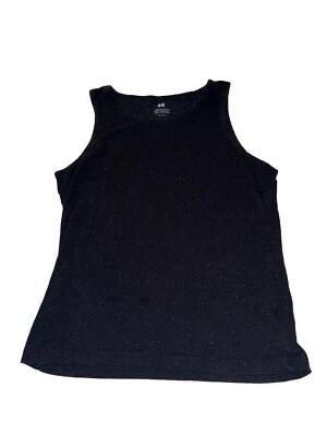 Camiseta sin mangas grande H&M regular fit cupé estándar blanco y negro con patrón manchado Foto 1 de 4