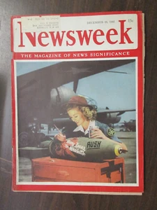 NEWSWEEK MAGAZINE DECEMBER 28, 1942 AMERICAN WOMEN WWII BOMBER PLANES WWII NEWS - Picture 1 of 2