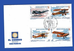 PLANES, URUGUAY, MI # 2386/9, FDC, VF - Picture 1 of 1