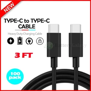 100X For iPhone 15/Samsung USB-C = USB-C cable fast charger C-type charging Cord - Picture 1 of 6