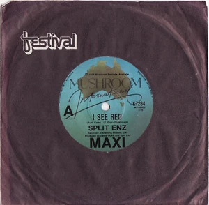 SPLIT ENZ - I SEE RED Very rare 1978 Aussie Maxi-Single Release! M- - Picture 1 of 1