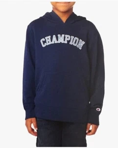 Champion Boy's Navy Logo Hoodie L 14 / 16 Hooded Sweatshirt - Picture 1 of 1
