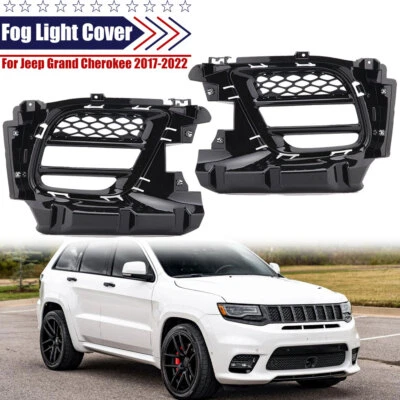 Front Bumper Fog Light Lamp Cover Bezel For Jeep Grand Cherokee SRT 2017-2022 - Image 1 of 4