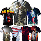 Rapper Bad Bunny Hip Hop 3D Damska/męska koszulka z krótkim rękawem Rekreacja Topy Koszulka