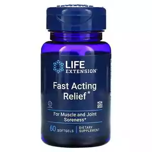 2 X Life Extension, Fast Acting Relief, 60 Softgels - Picture 1 of 2