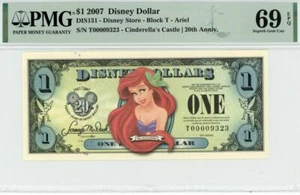 2007 $1 Disney Dollar Ariel PMG 69 EPQ TOP POP (DIS131) - Picture 1 of 2