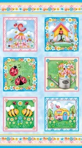 Benartex Sunshine Days Summer Fun Cotton Quilt Fabric Panel 23 X 43 - Picture 1 of 1