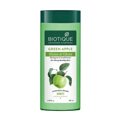 Biotique Ayurveda Green Apple Shampoo & Conditioner  180 ML, - Image 1 of 4