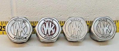Used Oem 1920's Willys Knight Truck Hub Center Grease Cap Set Of 4 (889C) - Image 1 of 4