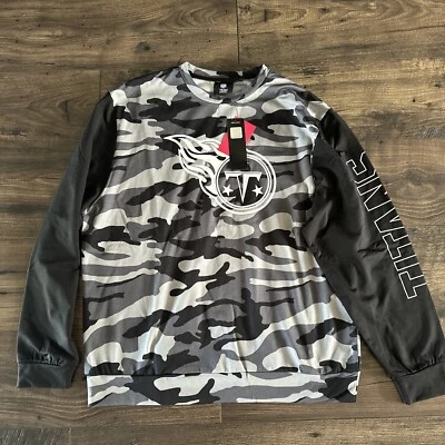 Camisa artística FOCO Tennessee Titans para hombre L/S Team negra/blanca/camuflaje grande nueva con etiquetas Foto 1 de 4