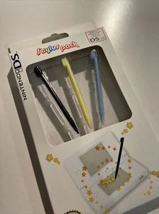 NEUF NEW lot 3 stylet officiel noir jaune bleu ciel nintendo DS lite - Imagen 1 de 2