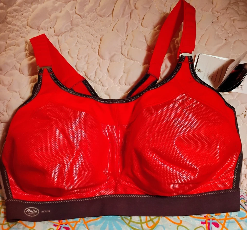 Sutiã esportivo Anita Active Momentum sem fio - 5539 tamanho 34F novo com etiquetas - Imagem 1 de 4