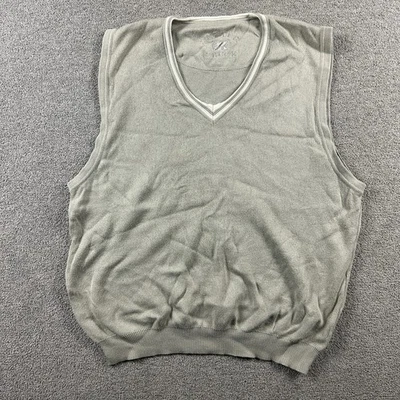 Cutter & Buck Men’s Sweater Vest L Grey Sleeveless Knit Pullover Golf Casual - Image 1 of 4