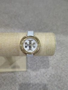 Tory Burch Gold Ivory Leather Miller Ladies Watch Logo Dial NEW BATTERY TBW6200 - Picture 1 of 10