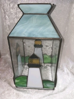 Faro vitral estilo Tiffany decoración náutica Foto 1 de 4