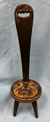 老式1976年木制旋转凳椅 — 第 1/4 张图片