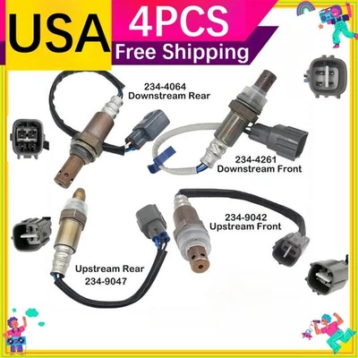 4PCS Oxygen Sensor Upper+Under For 2002 2003 Lexus ES300 Toyota Camry 3.0L V6 Foto 1 de 4