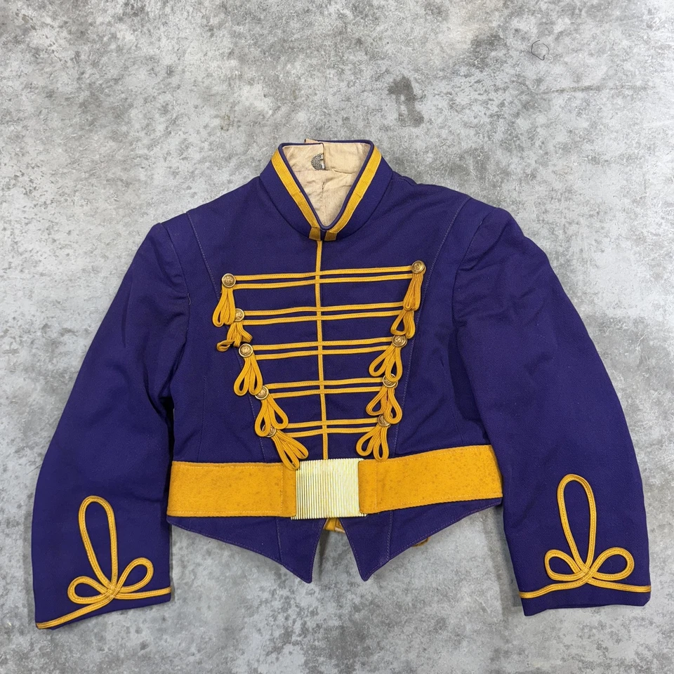 Vintage Uniforms by Ostwald Jacket Youth Small Purple Gold Marching Band Hussar - Image 1 of 4