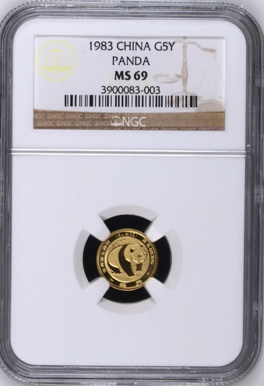 希少、2010年 中国 パンダ MS69 Chinese Panda MS 69 Graded 1/20 oz Gold Bullion Coins for sale | eBay