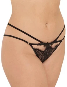 Bluebella Lumi Brief 41206 Low Rise Strappy Knickers Sexy Erotic Lingerie Black - Picture 1 of 56