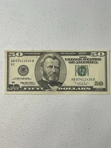 Series 1996 $50 federal reserve notes AB07411434B - Picture 1 of 2