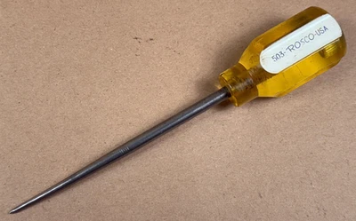 Vintage Rosco 503 Scratch Awl, lunghezza 6-3/4", made in USA - SPEDIZIONE GRATUITA - Immagine 1 di 4