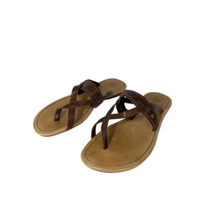 UGG Australia Mireya Thong Flip Flop Leather Slide  - Picture 1 of 7
