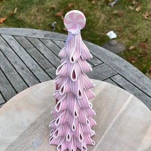 NEU Cupcakes und Kaschmir rosa Ton Teig Süßigkeiten Weihnachtsbaum 14,5" skurril - Bild 1 von 9