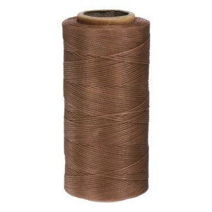 150D Waxed Thread 284 Yards Polyester Leather Sewing Waxed String Light Brown - Imagen 1 de 7