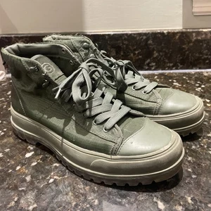 Women's Greats Throop Lug Combat Boots - Cargo Green - US10 - Picture 1 of 5
