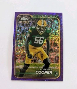 Edgerrin Cooper - 2024 Topps Chrome - RC Purple Speckle /275 - Packers - Picture 1 of 2