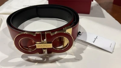 NWT FERRAGAMO $550 REVERSIBLE BELT SIZE 105 (CAN BE CUT SMALLER) - Image 1 of 4