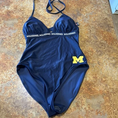 Traje de baño para mujer GIII mediano para ella de Carl Banks University of Michigan nuevo sin etiquetas Foto 1 de 4