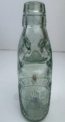 GREAT PICTORIAL 6 OZ CODD MARBLE BOTTLE DONALDSON & COLLINS WA - image 1 of 4
