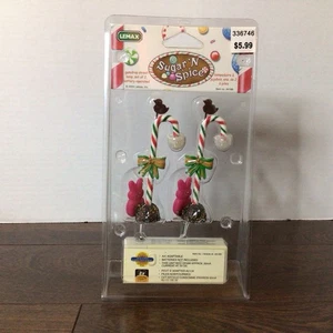 Lemax Sugar N Spice GUMDROP STREET LAMP Set (2) Weihnachtsdorf - Bild 1 von 4