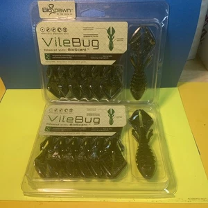 Menge 2 - Bio Spawn - Vitebug Bass Wurm - 10 Zoll, 7 4 in Action Schwänze, blau!" - Bild 1 von 6