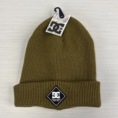 DC Shoes Green Logo Beanie Toque Winter Hat Cap One Size NWT - Image 1 of 4