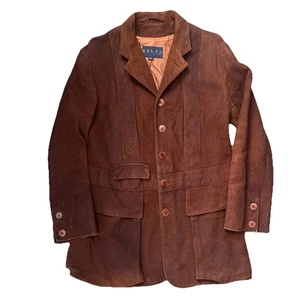 Ralph Lauren Jacket, Brown Leather Suede, small/slimfit, Made in Italy - Picture 1 of 12