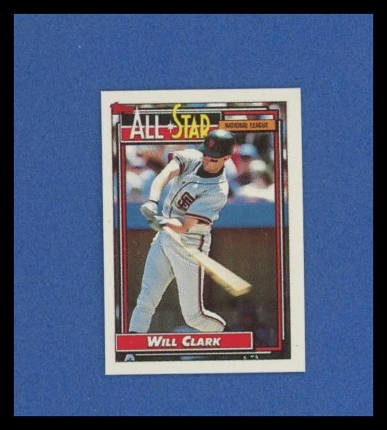 1992 Topps #386 Will Clark All-Star Baseball Card - Image 1 of 2