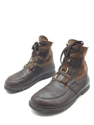 BÄR Botas De Cuero Marrón Con Forro Para Hombre T.44 US.10 UK.9,5 - Imagen 1 de 4