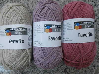 Wolle Schurwolle Schachenmayr smc  FAVORITO - Farbwahl  50gr Knäuel - Bild 1 von 2
