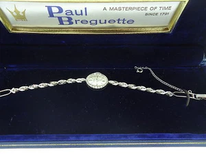 Paul Breguette Ladies Art Deco Diamond and 14k White Gold Watch - Picture 1 of 12