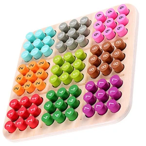 Sudoku-Spielzeug Kind Holz Arithmetik-Sudoku Brettspielspielzeug - Bild 1 von 12