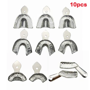 10 x Abdrucklöffel - Abformlöffel - Edelstahl - RIM LOCK - perforiert - Bild 1 von 12
