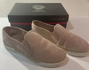 Vince Camuto Women's VP Tambie Pink Suede Slip on Espadrille Loafer Shoes 10 M - Picture 1 of 7