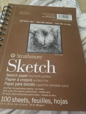 Strathmore 400 Series Sketch Pad, 9"x12" Wire Bound, 100 Sheets - Image 1 of 2