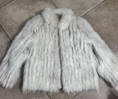 Saga fox fur coat white Quality Vintage 100% Real Blue Fox Fur - Image 1 of 4