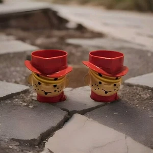 Pair DENNIS THE MENACE VINTAGE PLASTIC MUG F&F Molds UNITED STATES - Picture 1 of 5